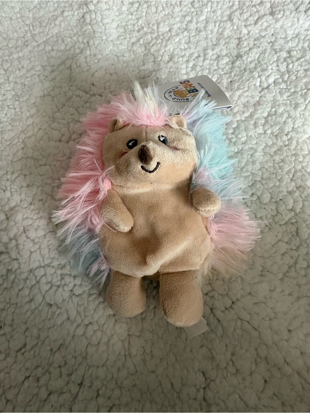 Build-A-Bear Mini Beans Pink & Blue Pastel Hedgehog Plush